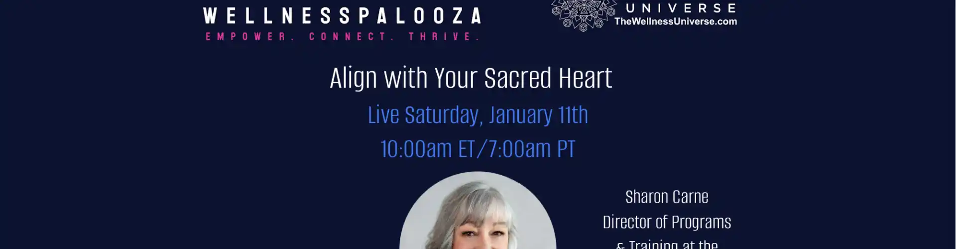 Wellnesspalooza 2025 Allineatevi con il vostro Sacro Cuore con Sharon Carne - Online Class by The Wellness Universe